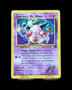 Sabrina's Mr. Mime 59/132 REGULAR Pokemon Card WOTC Gym Challenge Uncommon - Image 1