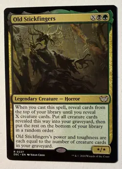 Old Stickfingers 227 NM Duskmourn House of Horror Commander DSC Magic MTG - Image 1