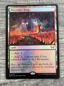 MTG - Blazemire Verge FOIL - Duskmourn: House of Horror - Near Mint Rare #256 - Image 1