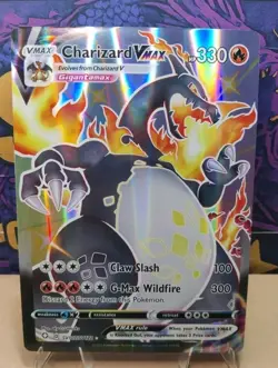 Jumbo Custom Made pokemon Card Charizard VMAX. Not Original TCG for Display Only - Image 1