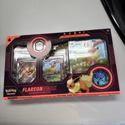 Pokemon TCG: Flareon VMAX Premium Collection Box New Sealed Box - Image 1