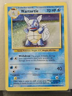 Pokemon TCG Classic Wartortle CLB 002/034 NM/M Sparkle Holo - Image 1