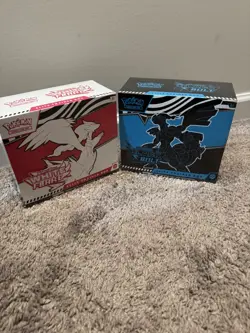 Pokemon TCG Black Bolt/White Flare Elite Trainer Box Set of Two factory sealed - Image 1