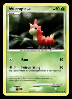 Wurmple 103/127 Common Platinum Pokemon LP - Image 1