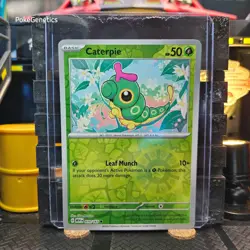 Caterpie 151 Reverse Holo Pokemon TCG 010/165 Scarlet & Violet Common - Image 1