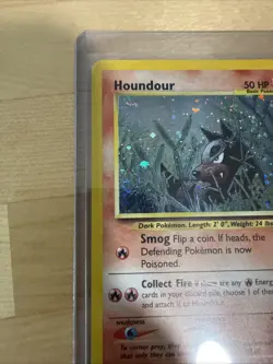 Pokemon TCG Houndour with 2 SWIRLS 5/75 Holo Unlimited Neo Discovery NM - Image 2