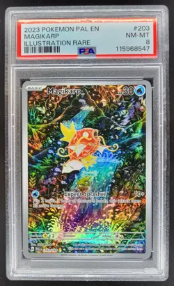2023 Pokemon Paldea Evolved Magikarp Illustration Rare #203/193 PSA 8 NE - Image 1