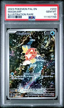 Pokemon Magikarp Illustration 2023 Rare English Paldea Evolved #203/193 PSA 10 - Image 1