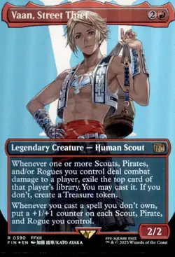 MAGIC THE GATHERING FINAL FANTASY 0390 VAAN, STREET THIEF FOIL BORDERLESS - Image 1