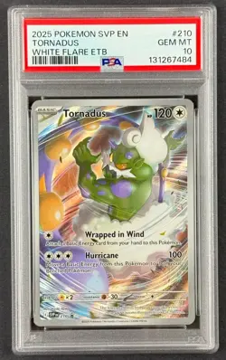 Tornadus #210 *PSA 10* 2025 Pokemon SVP EN White Flare ETB Black Star Promo🌪 - Image 1