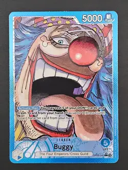 Buggy OP09-042 - One Piece Emperors in the New World Leader Alt Art - Image 1
