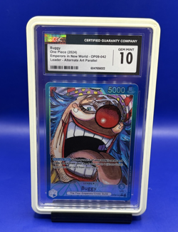 One Piece Emperors in the New World Buggy OP09-042 Alt Art Leader CGC 10 - Image 3