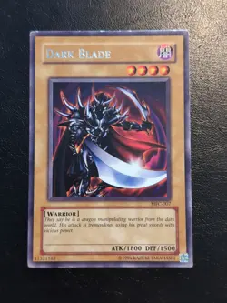 Yu-Gi-Oh! RARE CARD DARK BLADE MFC-007 1996 VINTAGE PRINT LP - Image 1