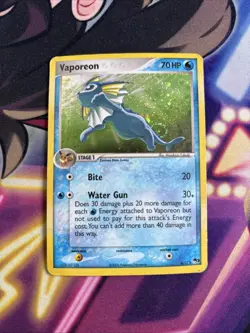 Vaporeon 6/17 POP Series 3 Cosmos Holo 2006 Pokemon Card MP Fart Swirl - Image 1