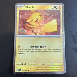 Pokemon Pikachu Temporal Forces 051/162 Cosmo Holo Card, Near Mint Condition - Image 1