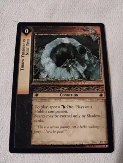 2002 LOTR DECIPHER LORD OF THE RINGS MOVIE GAME CARD #2U71 THROW YOURSELF NEXT - Image 1