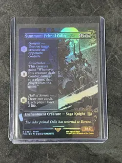 Summon: Primal Odin (Borderless) Final Fantasy Foil - Image 1