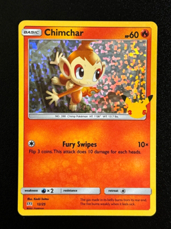Chimchar 12/25 - Holo - Pokemon TCG Sword & Shield McDonalds 25th Anniversary - Image 1