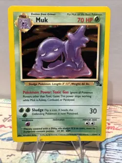 Pokemon TCG Muk 13/62 Holo Rare Fossil - Image 1