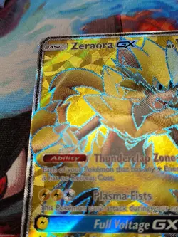 Pokemon Sun & Moon Lost Thunder Holo Zeraora GX (Full Art) 201/214 - LP - Image 2