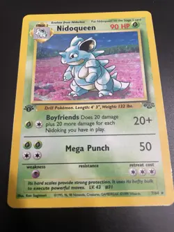 Pokemon TCG Nidoqueen Jungle Holo First Edition 7/64 - Image 1