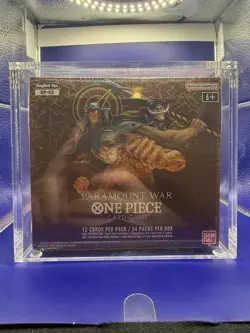 One Piece Paramount War Booster Box OP-02 Sealed English - With Acrylic Case - Image 1