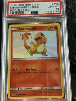 Pokemon Charmander Hidden Fates Shiny Vault #SV6 PSA 10 Gem Mint - Image 1