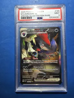 Pokemon TCG N's Zoroark EX Holo Card 185/159 Sv09: Journey Together Psa 9 - Image 1