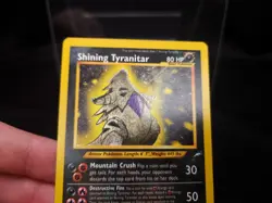 Pokemon TCG Shining Tyranitar Neo Destiny Holo Card 113/105 Unlimited Shiny Rare - Image 2