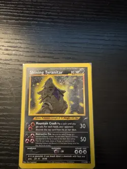Pokemon TCG Shining Tyranitar Neo Destiny Shiny Holo Card 113/105 - Image 1