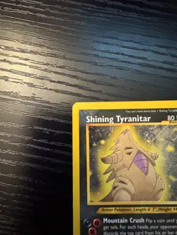 Pokemon TCG Shining Tyranitar Neo Destiny Shiny Holo Card 113/105 - Image 5