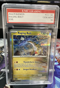 RAGING BOLT 2024 FOIL #111/142 Pokemon Card GRADED 10 TCG CCG - Image 1