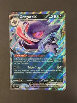 Gengar ex - 104/162 - Pokemon Temporal Forces Ultra Rare Card NM - Image 1