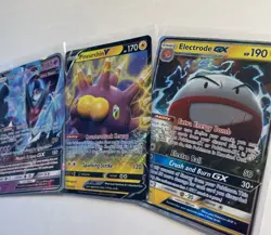 Pokemon GX/V Lot (3 Cards) - Electrode GX, Dawn Wings Necrozma GX, Pincurchin V - Image 1
