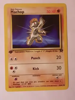 Pokemon Card Machoc 59/82 1st Edition Pokemon Team Rocket Machop - Image 4