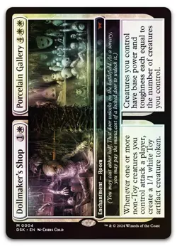 Dollmaker's Shop // Porcelain Gallery #4 (Foil) (NM) Duskmourn DSK Magic MTG - Image 1