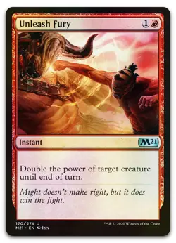 Unleash Fury #170 (Foil) (NM) Core Set 2021 M21 Magic MTG - Image 1