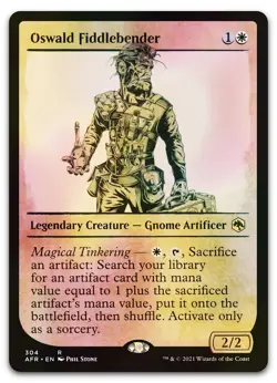 Oswald Fiddlebender (Showcase) #304 (Foil) (NM) Forgotten Realms AFR Magic MTG - Image 1