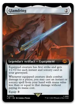 Glamdring (Extended Art) #376 (NM) Lord of the Rings LTR Magic MTG - Image 1
