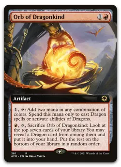 Orb of Dragonkind (Extended Art) #381 (NM) Forgotten Realms AFR Magic MTG - Image 1