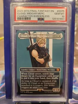 Cloud, Midgar Mercenary (Borderless) Final Fantasy Regular Psa 10 - Image 1