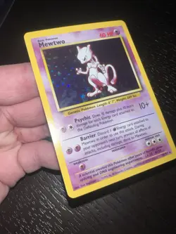 Mewtwo 10/102 Base Set Unlimited Very Light Play Pokemon Card WOTC Vintage - Image 3