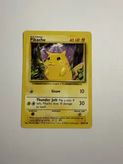 Pokemon Pikachu TCG Base Set Card 58/102 Regular LP 1999 - Image 1