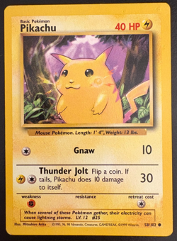 Pokemon TCG Pikachu Base Set 58/102 Regular LP - Image 1