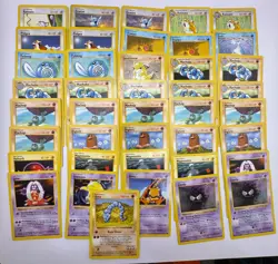 Pokemon Base Set Shadowless Lot Pikachu Magikarp Charmander MP HP Dam - Image 4