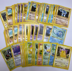 Pokemon Base Set Shadowless Lot Pikachu Magikarp Charmander MP HP Dam - Image 5