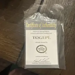1999 Burger King Pokemon 23K Gold-Plated Togepi Trading Card in Poke Ball - Image 3