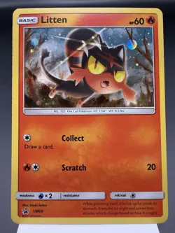 Litten SM08 - Holo Promo - Sun & Moon Pokemon Card NM - Image 1