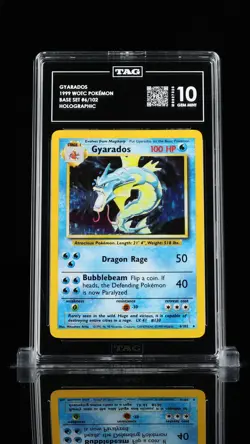 Gyarados #6 1999 Pokemon Base Set TAG 10 - POP 1 (ALMOST PRISTINE) - Image 1
