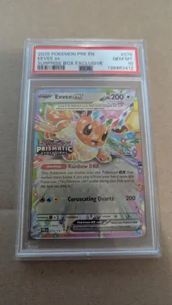 PSA 10 Eevee EX Stamped #075 Pokemon Prismatic Evolutions Surprise Box - Image 1